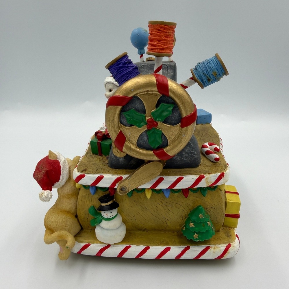 Sanrio Christmas Sewing Machine Music Box Cat Dog Holiday Decoration Collectible - Picture 8 of 11